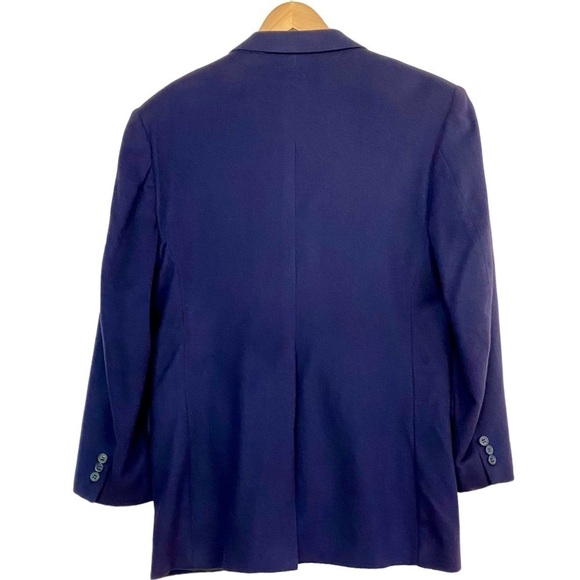 Vintage Navy Cashmere Sport Coat Blazer Jacket M-L - Picture 2 of 13
